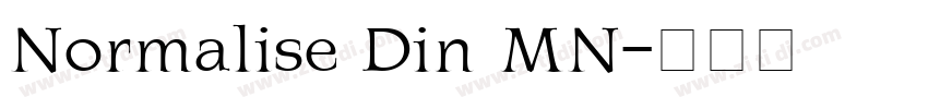 Normalise Din MN字体转换